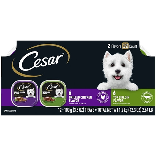 Cesar Variety Pack Dog Food Beef & Poultry, 2.65 Pound, 2 Per Case