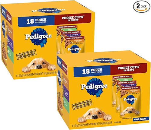 Pedigree Chunks In Gravy, 36 Per Case