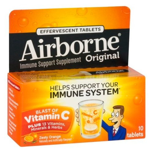 Airborne Effervescent Zesty Orange, 10 Each, 72 Per Case