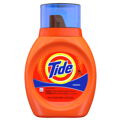 Tide Double Strength Liquid Laundry Detergent, 25 Fluid Ounce, 6 Per Case