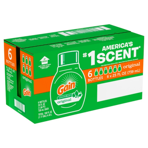 Gain Double Strength Liquid Laundry Detergent, 739 Milliliter, 6 Per Case