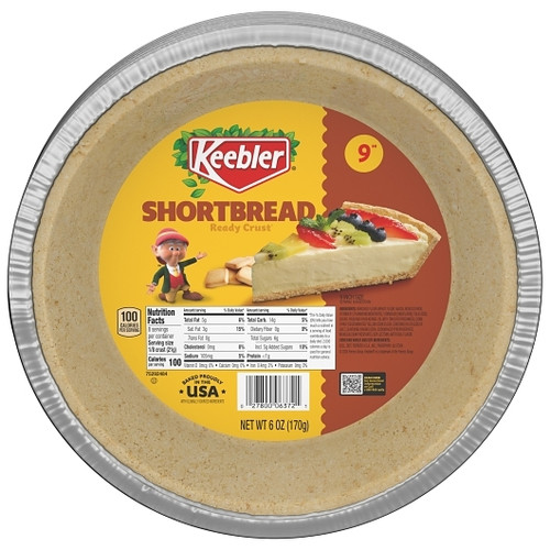 Keebler Ready Crust Shortbread Pie Crust 9 , 6 Ounce, 12 Per Case