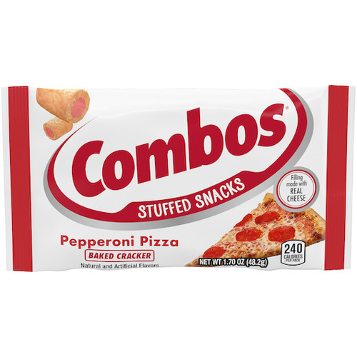 Combos Pepperoni Pizza Cracker Combo Singles, 1.7 Ounces, 18 Per Pack, 12 Per Case