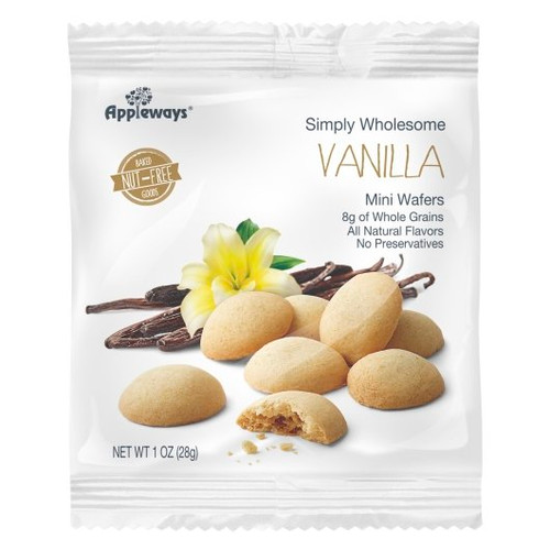 Appleways Whole Grain Vanilla Wafers, 1 Ounce, 108 Per Case