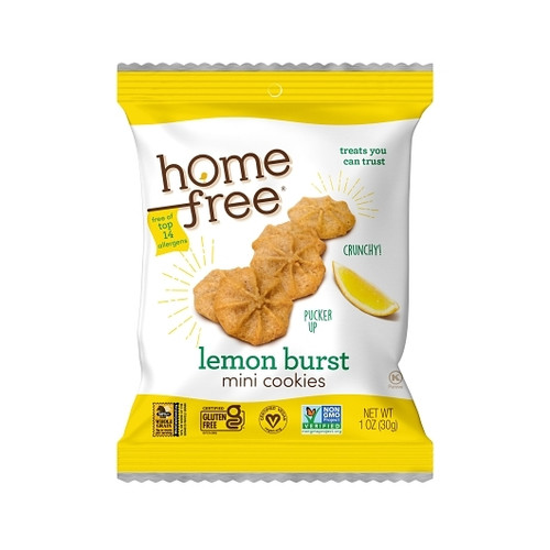 Homefree Gluten-Free Mini Cookies Lemon Burst, 0.95 Ounce, 30 Per Case