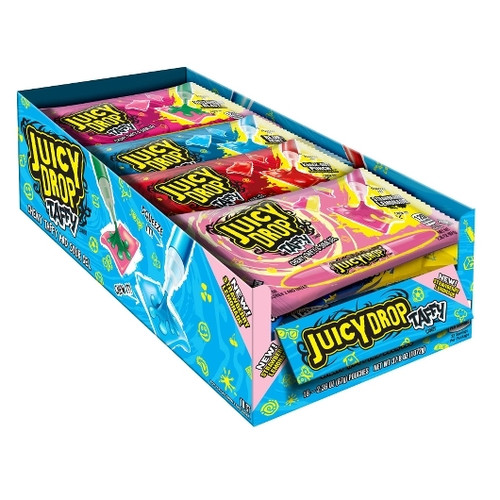 Juicy Drop Taffy, 2.36 Ounces, 16 Per Pack, 12 Per Case