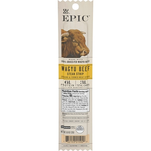 Epic Wagyu Beef Strip, 0.8 Ounce, 20 Per Pack, 4 Per Case