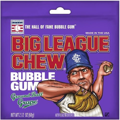 Big League Chew Grape Bubblegum, 2.12 Ounce, 12 Per Pack, 9 Per Case