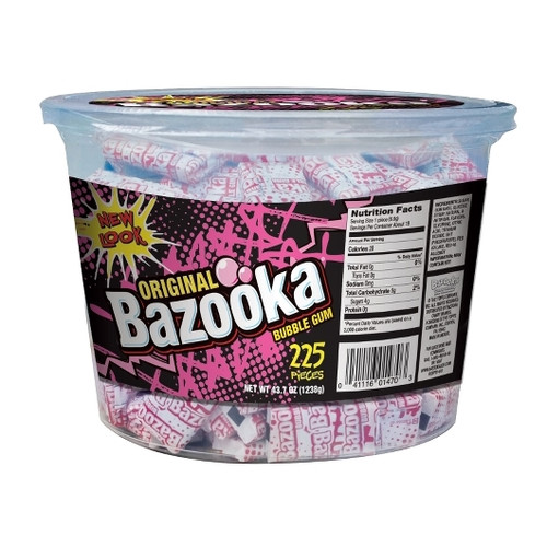 Bazooka Original Bubble Gum 225 Pieces, 47.6 Ounce, 6 Per Case