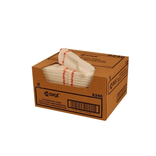 Chicopee Chix Towel White With Red Print,150 Per Pack, 1 Per Case