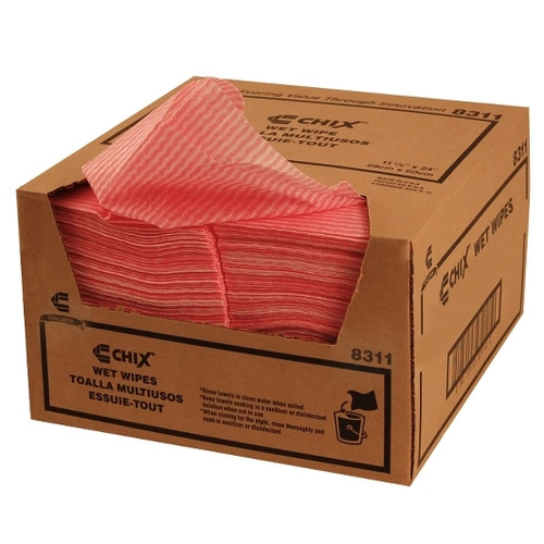 Chix Wet Wipes Pink Wavy Line, 200 Per Pack, 1 Per Case