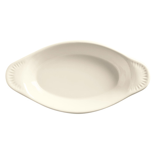 Libbey Bedrock Ovenware 8 Oz Oval Welsh Rarebit 8 5/8 - Cream White, 24 Per Case