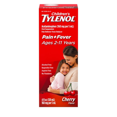 Tylenol Children s Children s Suspension Cherry, 4 Fluid Ounce, 3 Per Pack, 12 Per Case