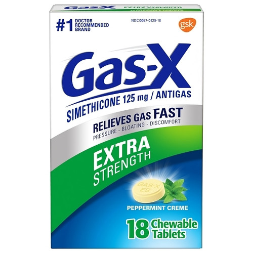 Gas-X Peppermint Creme Tablets, 18 Each, 6 Per Pack, 4 Per Case