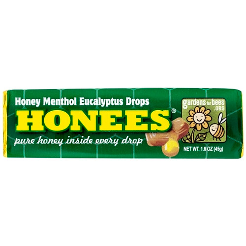 Honees Menthol Cough Drops, 1.6 Ounce, 24 Per Pack, 12 Per Case