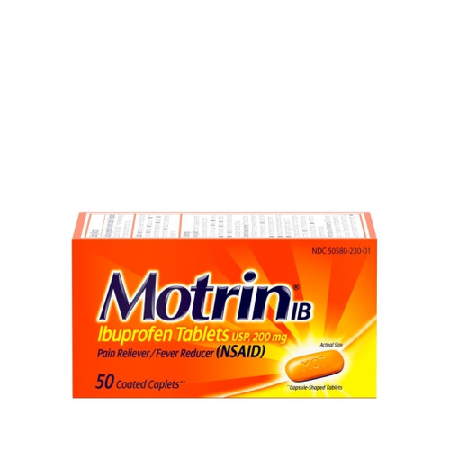 Motrin Caplets, 50 Count, 6 Per Pack, 8 Per Case