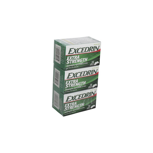 Excedrin Extra Strength, 24 Each, 3 Per Pack, 8 Per Case