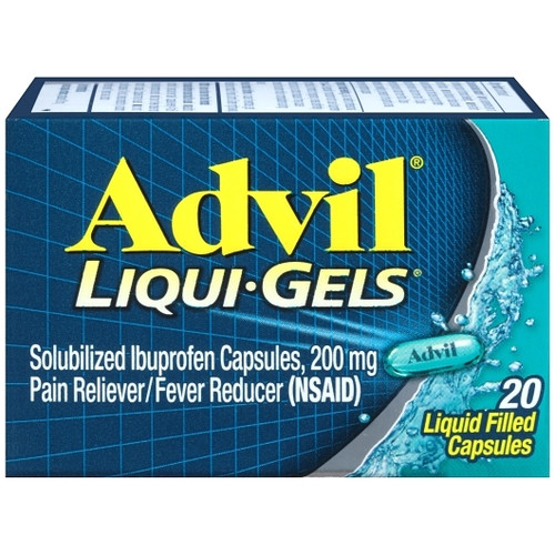 Advil Liquid Gels, 20 Each, 6 Per Pack, 12 Per Case