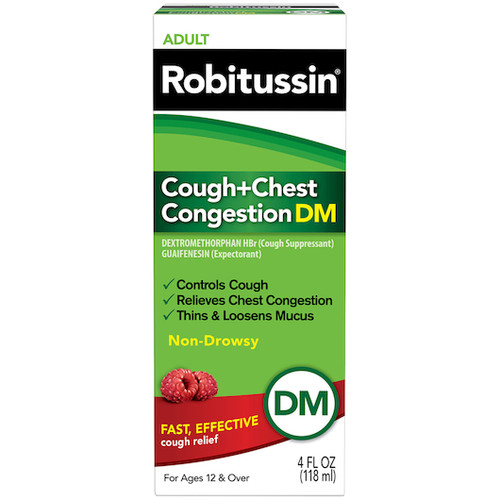 Robitussin Cough & Chest Congestion Dm, 4 Ounce, 3 Per Pack, 8 Per Case