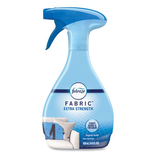 FABRIC Refresher/Odor Eliminator, Extra Strength, Original, 14.8 oz Spray Bottle, 8/Carton