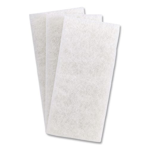 Doodlebug White Utility and Burnish Pads, 4.62 x 10, White, 10/Carton