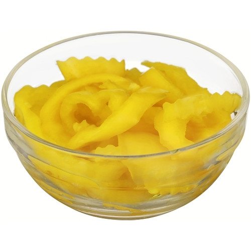 Schwartz s 688 To 902 Count .313 Crinkle Mild Banana Pepper Rings, 1 Gallon, 4 Per Case