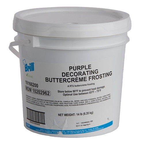 Brill Purple Decorating Butter crème Frosting, 14 Pounds, 1 Per Case