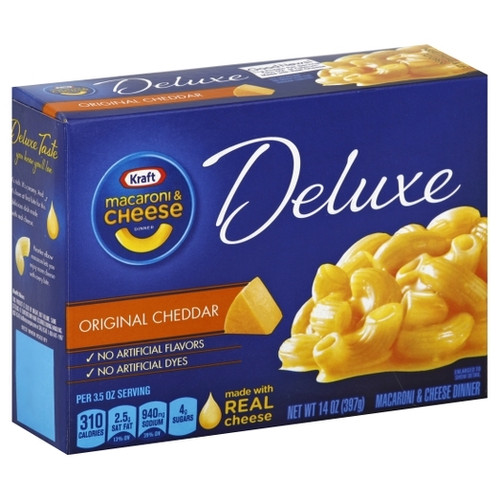 Kraft Entree Deluxe Macaroni & Cheese Dinner, 14 Ounce Box - 24 Per Case