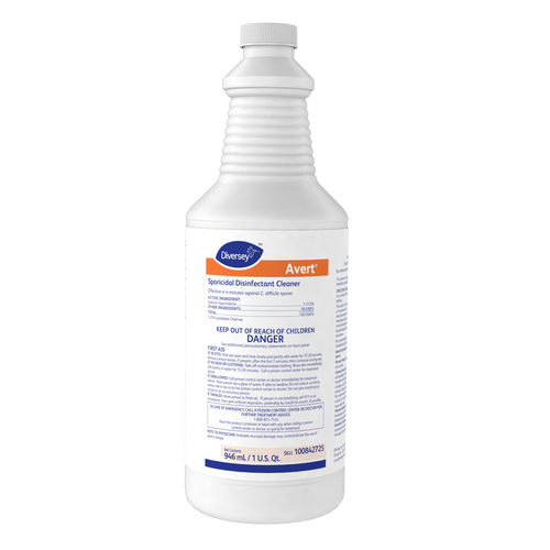 Diversey™ Avert Sporicidal Disinfectant Cleaner, 32 oz Spray Bottle