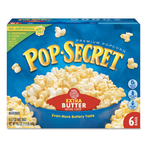 Pop Secret Microwave Popcorn, Movie Theater Butter, 3 Oz Bags, 30/carton