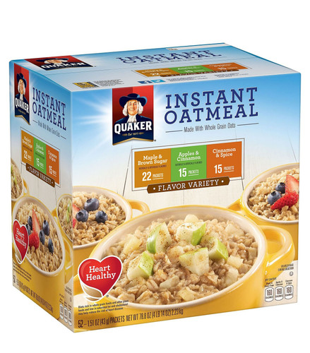 Quaker Oats Instant Oatmeal, Assorted Varieties, 1.51 Ounce Envelope