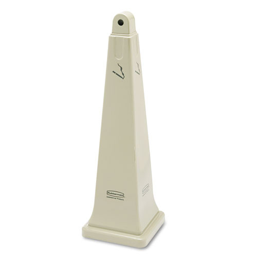 Groundskeeper Cigarette Waste Collector, Pyramid, 1 Gal, Plastic/steel, Black