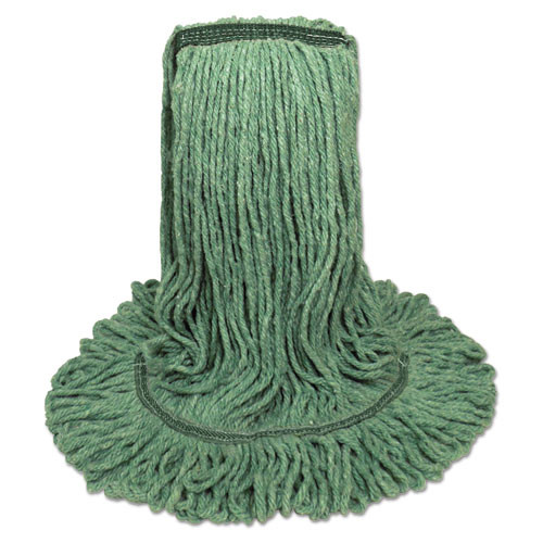 Mop Head, Premium Standard Head, Cotton/rayon Fiber, Medium, White