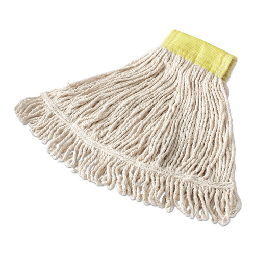 Super Stitch Blend Mop Head, Large, Cotton/synthetic, White, 6/carton