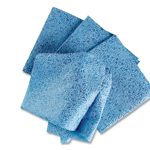 Oil, Grease And Ink Cloths, 1/4 Fold, 12 1/2 X 12, Blue, 66/box, 8 Boxes/carton