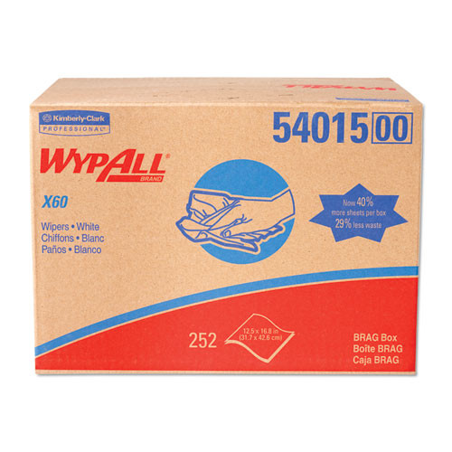 X60 Cloths, Jumbo Roll, 12 1/2 X 13 2/5, Blue, 1100/roll
