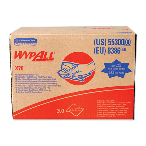 X70 Cloths, Pop-up Box, 9 1/10 X 16 4/5, Blue, 100/box, 10 Boxes/carton