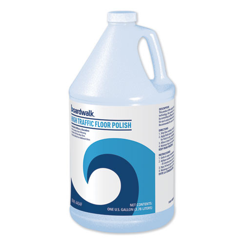 Boardwalk High Traffic Floor Polish, 1 Gal Bottle, 4/Carton
