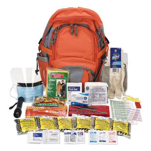 Emergency Preparedness First Aid Backpack, Xl, 63 Pieces, Nylon Fabric