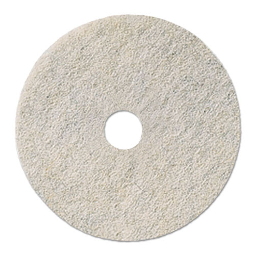 Boardwalk Natural Burnishing Floor Pads, 20" Diameter, White