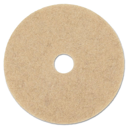 Boardwalk Natural Hog Hair Burnishing Floor Pads, 20" Diameter, Tan