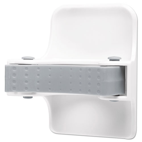 Broom Gripper, 3.12 X 1.85 X 3.34, White/gray, 6 Grippers/16 Strips/pack