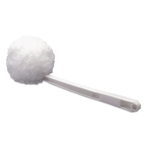 Deluxe Bowl Mop, 10" Handle, 2" Dia. Head, Plastic, White, 25/carton