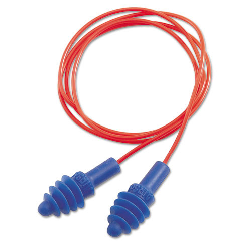 Dpas-30w Airsoft Multiple-use Earplugs, 27nrr, White Nylon Cord, Be, 100 Pairs