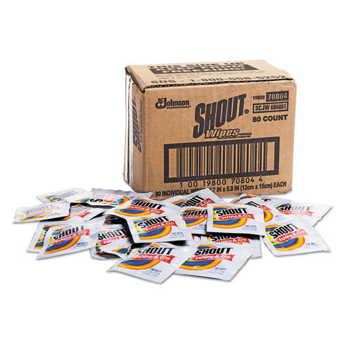 Wipe And Go Instant Stain Remover, 4.7 X 5.9, 80 Packets/carton