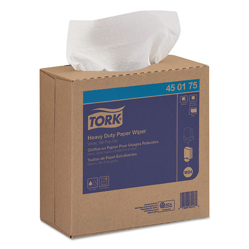 Tork® Heavy-Duty Paper Wiper, 9.25 x 16.25, White