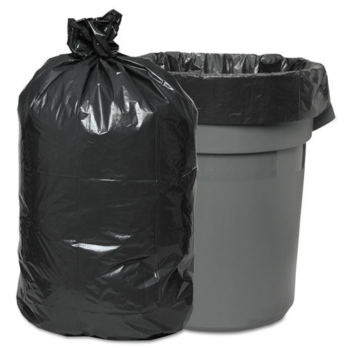 Low-density Waste Can Liners, 33 Gal, 1.1 Mil, 33" X 39", Gray, 100/carton