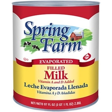 Spring Flush Milk Spring Farm Filled Evaporated Milk, 97 Fluid Ounce, 6 Per Case