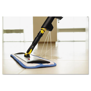 Hardwood Floor Mop, 15 Wide Microfiber Head, 52 Blue Plastic