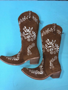 Size 6.5 Cowgirl boots -Tobacco w/ Creamstitch